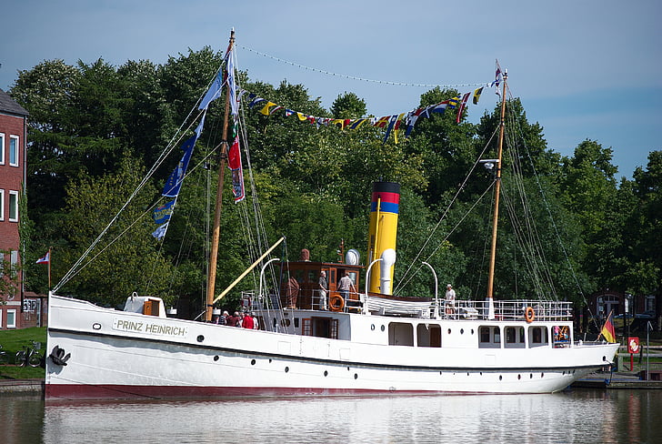 Steamboat, Pangeran heinrich, Port-kosong, Port, kosong, frisia Timur, kapal