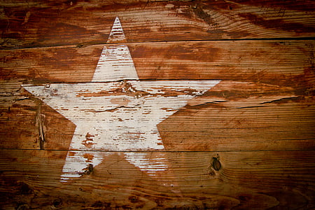 marrón, Blanco, estrella, impreso, tablero, madera, textura