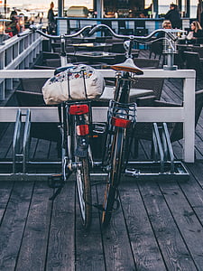 Bar, xe đạp, xe đạp, Cặp đôi, chưa sử dụng, mọi người, Nhà hàng