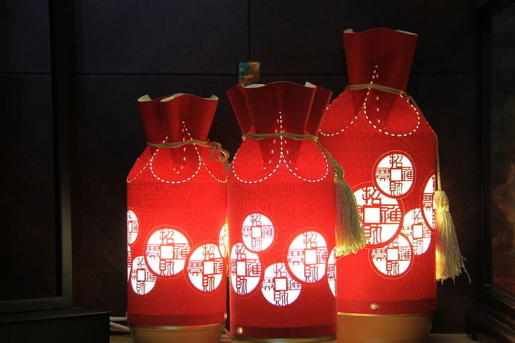 Red, 燈, decoratiuni, monede, totem, Canaf (Tassel), Festivitatea