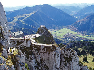 mountain, wendelstein, mountains, landscape, view, alpine, upper bavaria