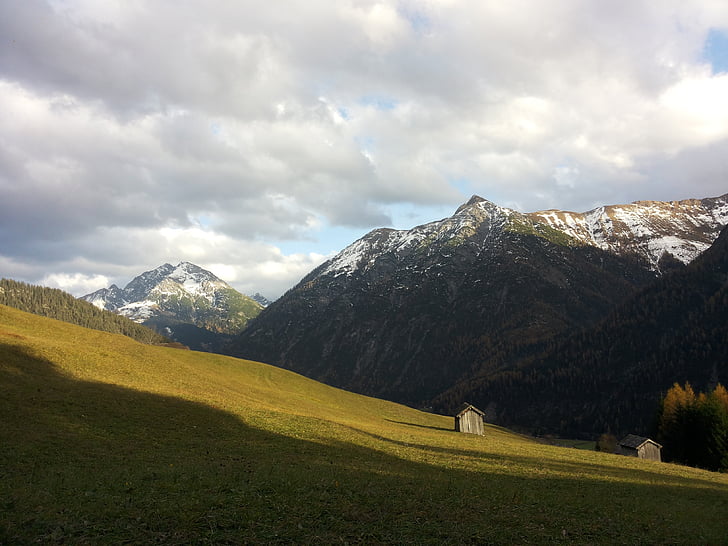 montagnes, Tyrol, Autriche, montagne, nature, paysage, Meadow
