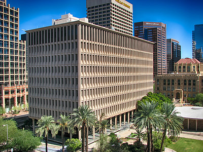 Phoenix, Arizona, staden, städer, Urban, Skyline, byggnader