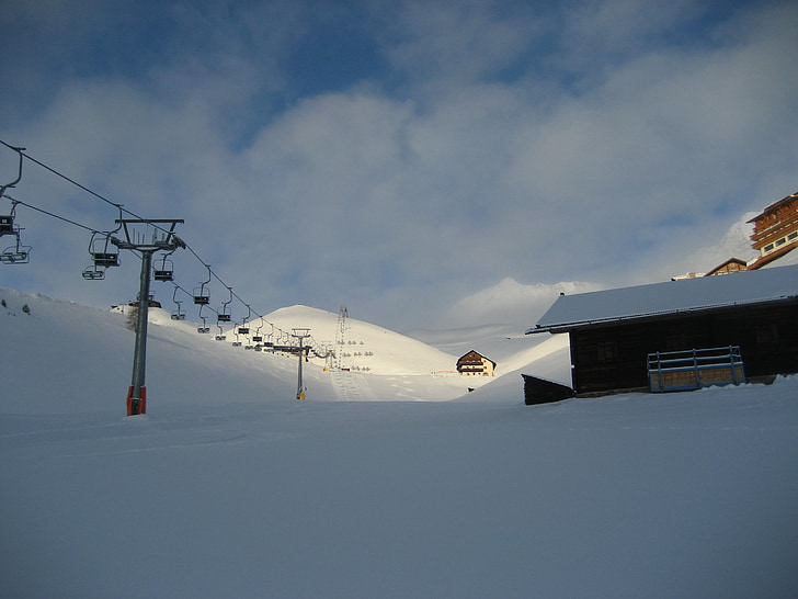 Sölden, Zimní, Zimní sporty, alpské, Rakousko, Summit, sníh