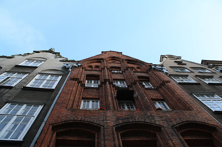 Gdańsk, arkkitehtuuri, vanha kaupunki, vanha kaupunki, rivitaloja, Puola, Kamienican