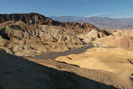 Zabriskie, Zabriskie point, Údolie smrti, Kalifornia, USA, turistickou atrakciou, Príroda