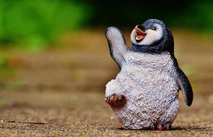 Penguin, figur, søt, deco, dyr, søt, dans