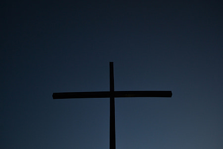 Krzyż, noc, Kościół, religia, chrześcijańskie, chrześcijaństwo, Jezusa