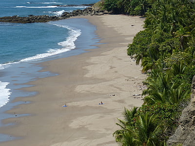 plage, sable, mer, vague, vacances, du Pacifique, réservé (e)