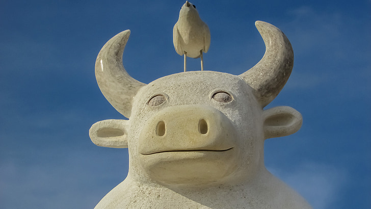 ayia napa, cyprus, sculpture park, bull, art, outdoor, sculpture
