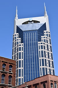 Nashville, Tennessee, ēka, biroju ēka, augstākā, pilsēta, pilsētas