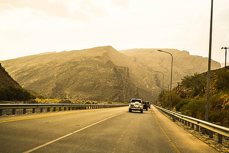 automobilių, gatvė, kelionės, Omanas, Nizwa, Jebel Achdaro savivaldybė