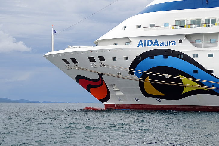 tengerjáró hajó, bug, hajó, Aida, cirkáló, Cruise