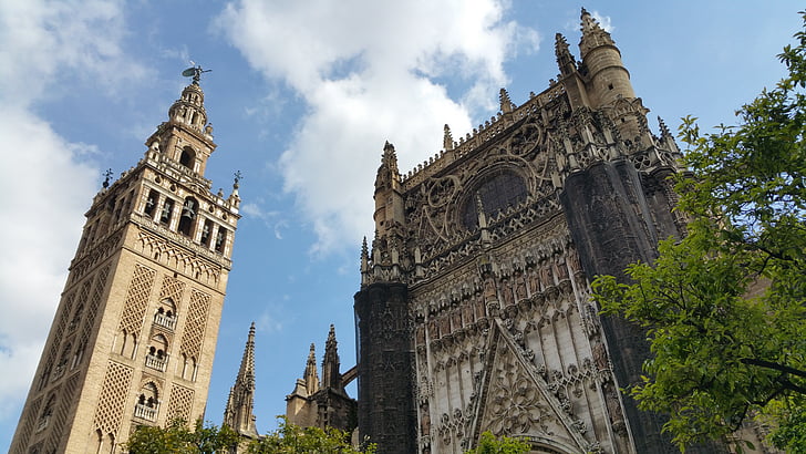 katedrala sv Marijinega glejte, katedrale v Sevilli, Seville, katedrala, katoliški, mejnik, arhitektura