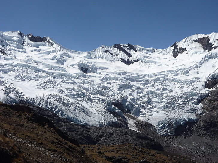 Nevado, curso, Nevado de Huaytapallana, Perú, montaña, Arriba