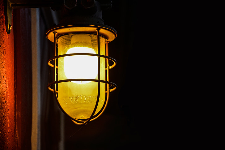 lantern, lamp, halloween, dark, light, night, illuminated