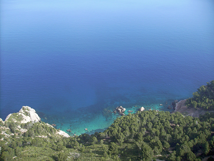 Mallorca, laut, pegunungan, batu, tebing, pemandangan, Pulau