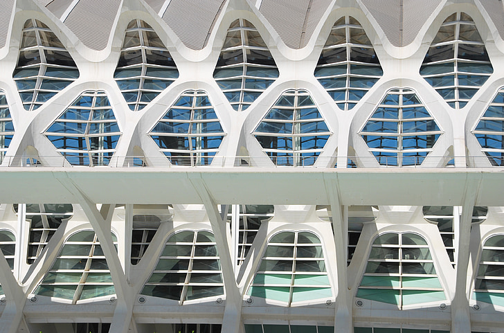 Windows, blanc, Espagne, immeuble neuf, art, moderne, conception