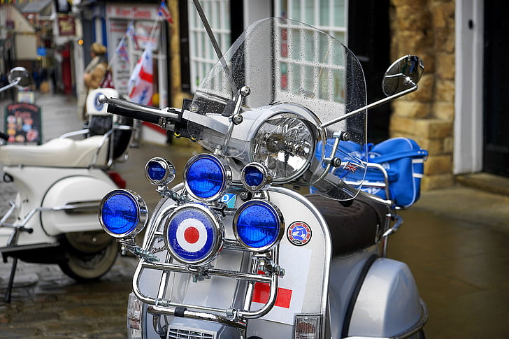 Vespa, Scooter, motocyklu, vozidlo, ikona, městský, Itálie