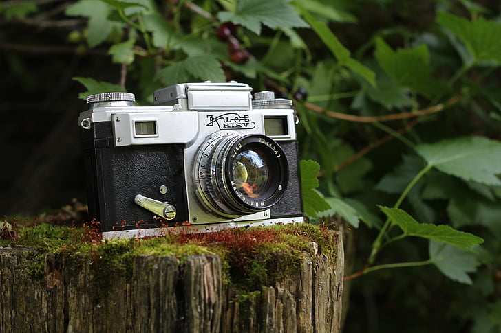 camera, vintage, kiev, old, moss, retro, camera - Photographic Equipment