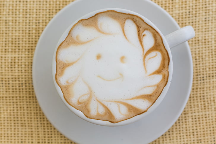 cappuccino, beverage, in the morning, do the job, art, pattern, relax