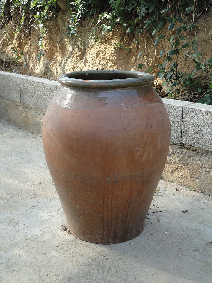 vase, large, decoration, flowers, pottery, jug, earthenware