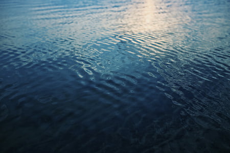 ūdens, ezers, jūra, viļņi, daba, zila, pārdomas
