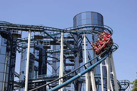 roller coaster, ride, action, leisure, theme park, fun, height