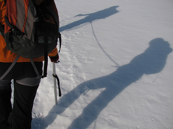 roped, sneeuw, touw lengte, ijs, Ice ax, hooggelegen mountain tour