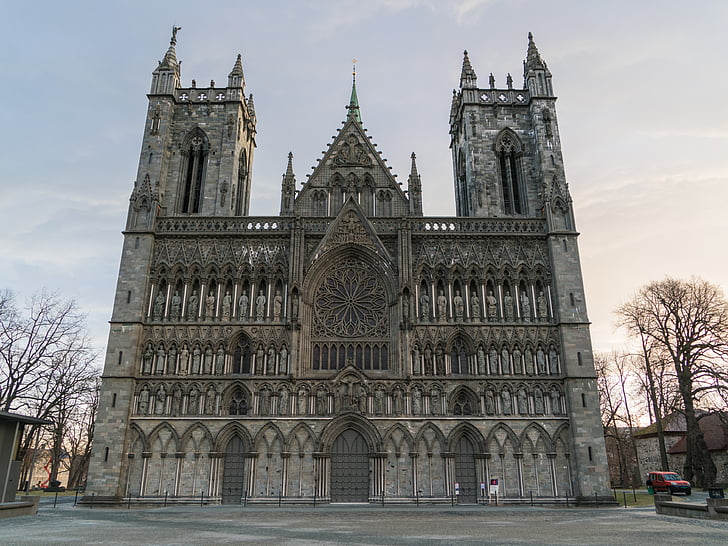 Trondheim, Noruega, Catedral de Nidaros, arquitetura, Europa, Escandinávia, Turismo