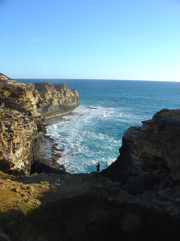 Austrália, mar, Costa, penhasco, litoral, Rock - objeto, natureza