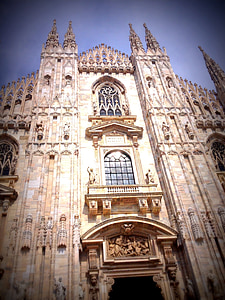 kostel, Milan, Itálie, Architektura, budova, orientační bod, Španělština