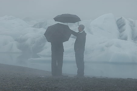 Iceland, mưa, tâm trạng, Thiên nhiên, sông băng, cảnh quan, băng giá hồ