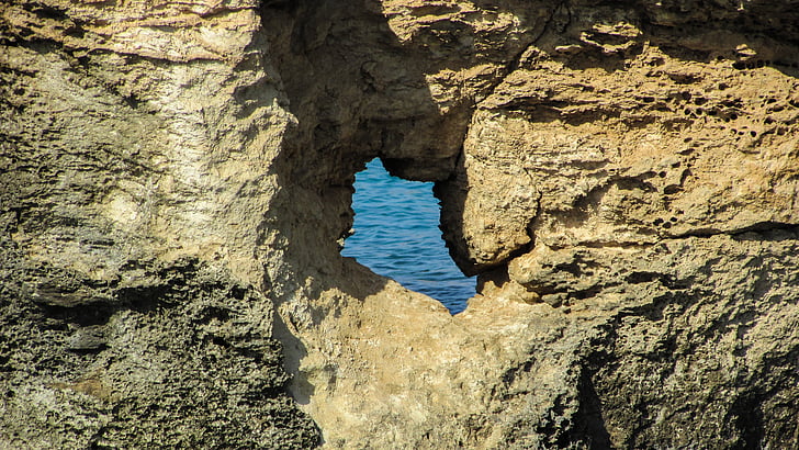 Kypr, Protaras, skalní útvary, pobřeží, skalnaté pobřeží, Já?, ostrov