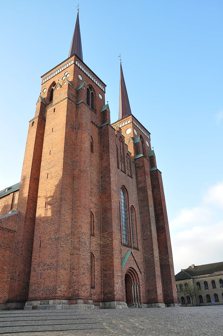 katedrālē, Dānija, Roskilde, baznīca, ēka, orientieris, Eiropa