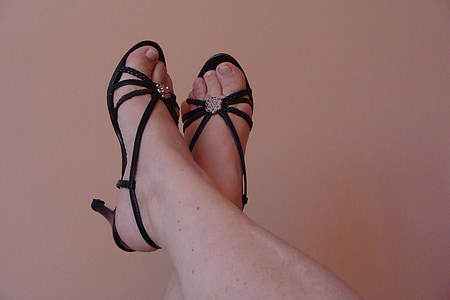 Sandale, de sex feminin, picioare, pantofi, elegant, moda