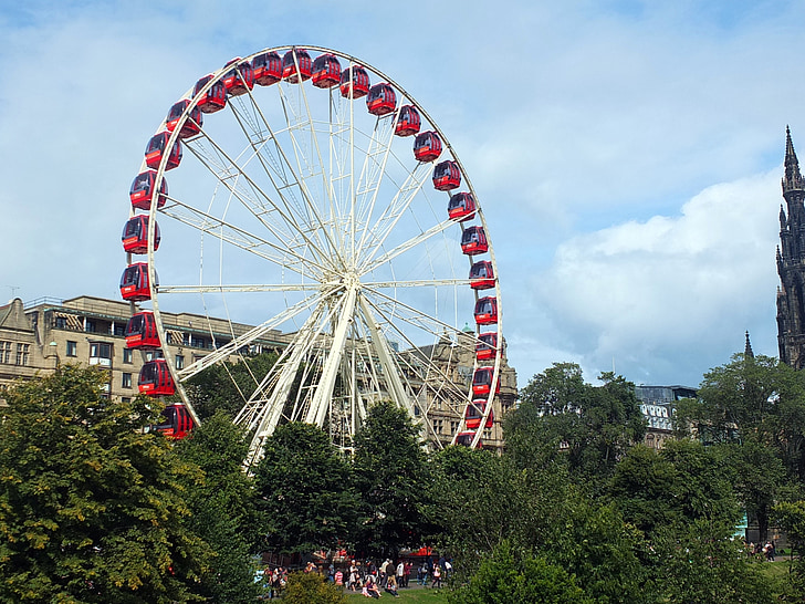 roda gigante, justo, Parque de diversões, aventura, Ferris, Parque de diversões, diversões