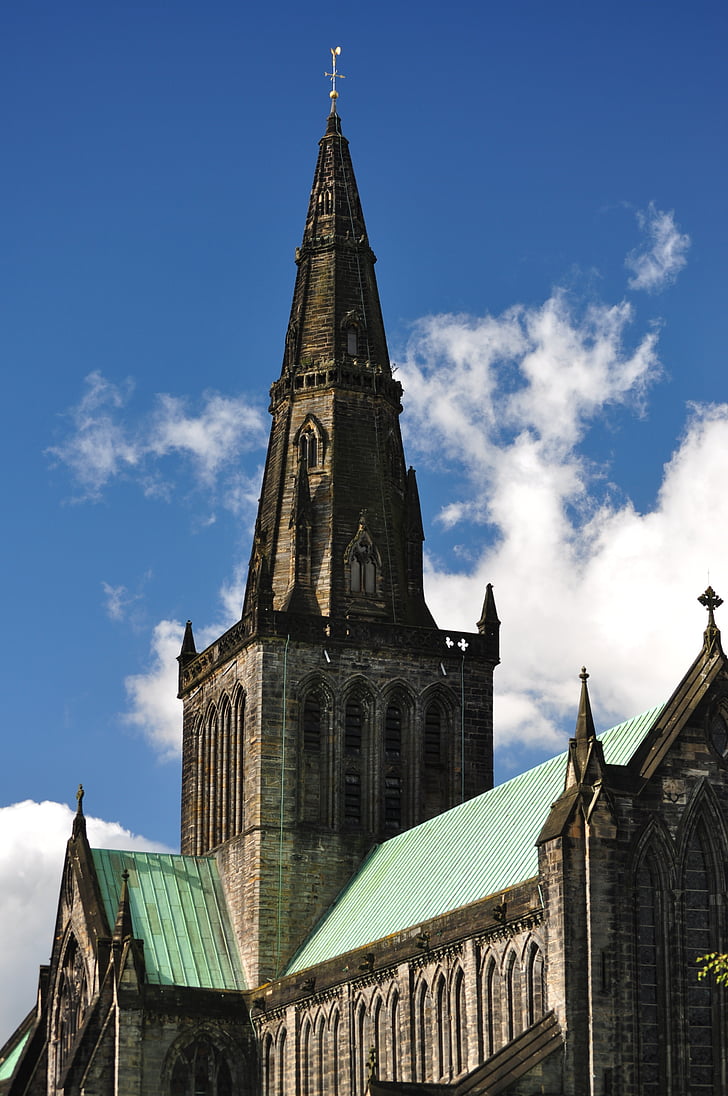 Glasgow cathedral, Domkyrkan, kyrkan, monumentet, Skottland, Glasgow, arkitektur