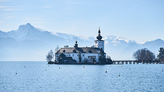 arhitectura, Austria, clădire, Lacul, munte, în aer liber, apa