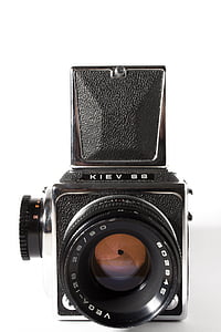 analogový, fotoaparát, střední formát, čočka, starý fotoaparát, Fotografie, • fotoaparát