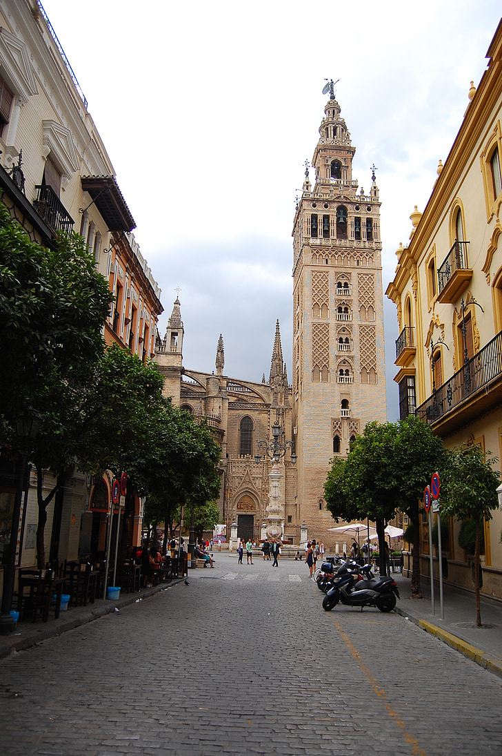 Sevilla, Andaluzia, Spania, drumul, prin intermediul, Masini, Centrul