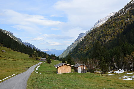 gschnitztal, Gschnitz, ősz, hegyek, Tirol, Ausztria, hegyi