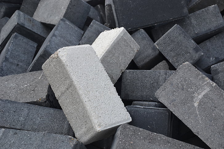 bakstenen, beton, Rock, steen, industrie, blok, vorm