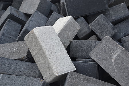 bricks, concrete, rock, stone, industry, block, shape