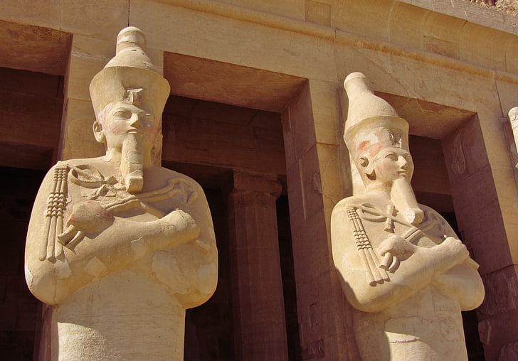 egypt, deir el bahari, culture, egyptian, hatsepsut, sculpture, statue
