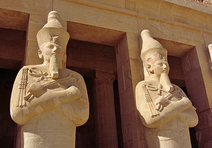 이집트, deir el bahari, 문화, 이집트, hatsepsut, 조각, 동상