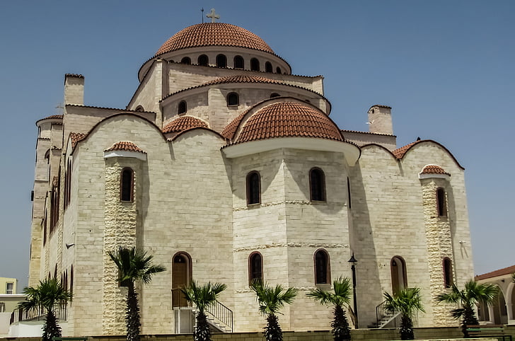 Ciprus, dromolaxia, templom, építészet, ortodox, vallás
