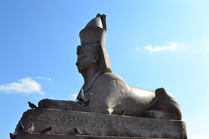 Sphinx, Saint-Pétersbourg, Russie, Pharaon, hiéroglyphes