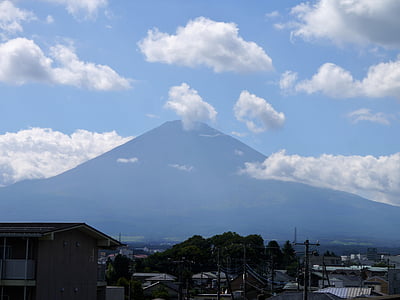 Гора Фудзі, Хмара, небо, Синє небо, білі хмари, 246 маршрут, Готемба