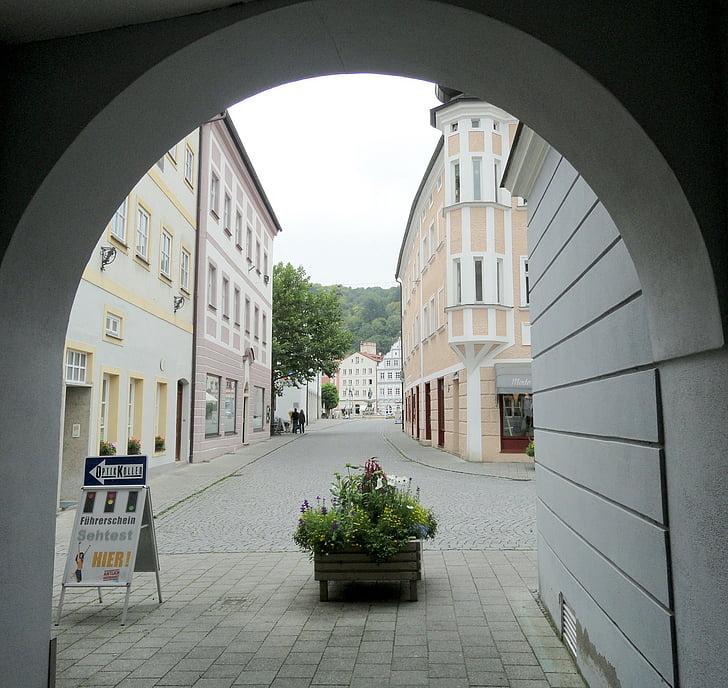 tikslas, Senamiestis, Eichstätt, Vyskupas miestas, universitetinis miestas, Altmühl slėnis, Architektūra